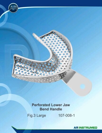 AR INSTRUMED Small Fig.1 Dental Impression Tray Lower Jaw Stainless Steel