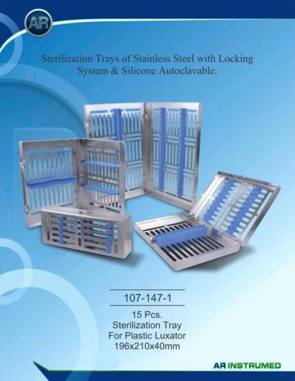 AR INSTRUMED Dental Autoclave Sterilization Cassette Tray 196x210x40mm Australia