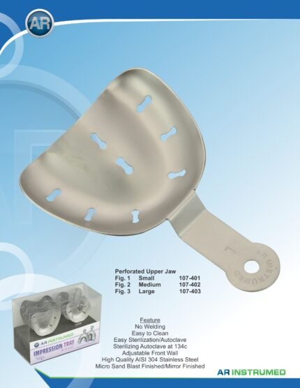 • Dental Impression Tray Fig. 2 Medium Upper Jaw AR INSTRUMED Pakistan