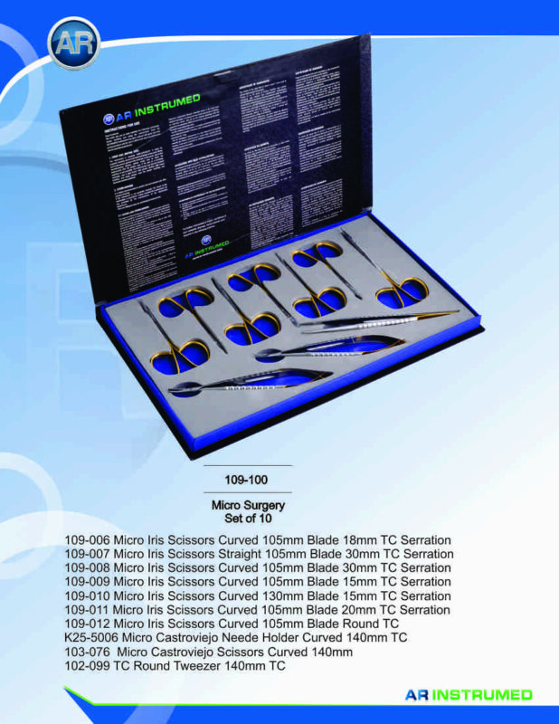 • AR INSTRUMED Micro Instrument Set Surgical Dental Tools Stainless Steel TC