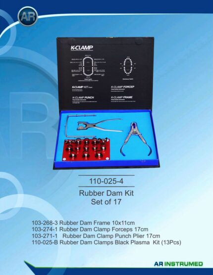 Rubber Dam Kit Set of 17 Stainless Steel Dental Instruments Australia