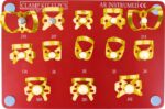 Rubber Dam Clamps 13 Pcs Kit RED Silver Plate Gold Clamps - Image 2