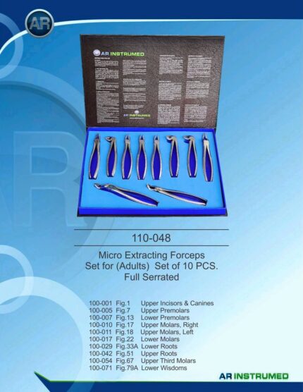 AR INSTRUMED Adults 10 Pcs Micro Dental Extracting Forceps Set Australia