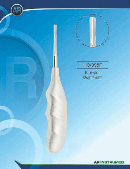 Root Elevators Elevator Bein 4mm Pakistan dental extraction instrument stainless steel Bein root elevator 4mm tip ergonomic handle professional dental instruments Pakistan dental supplies.