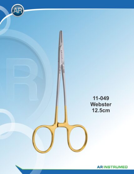 AR INSTRUMED Dental TC Webster Needle Holder with Non-Slip Gold Handle