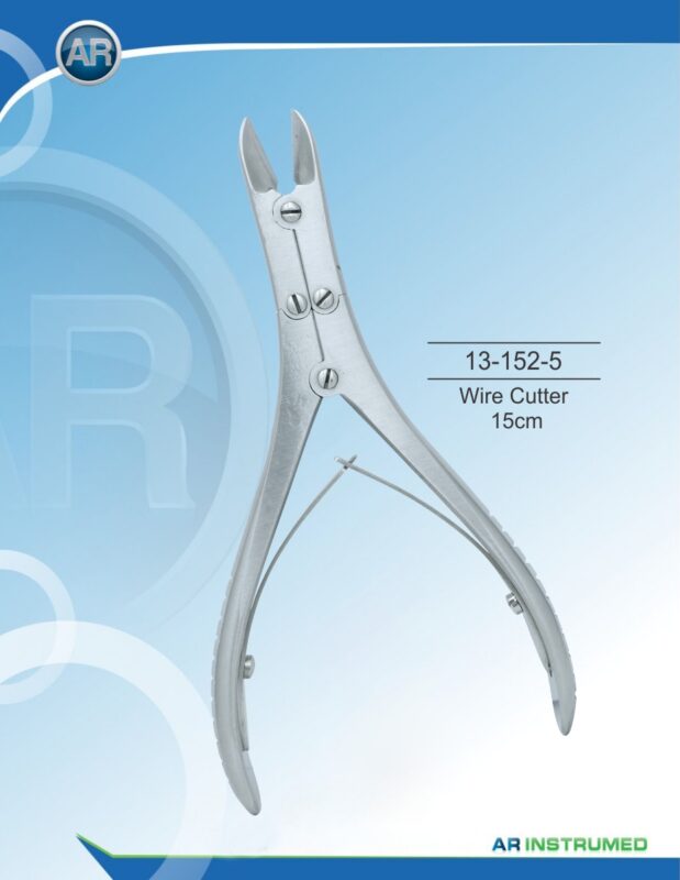 AR INSTRUMED Hard Wire Cutter 15cm stainless steel dental instrument Pakistan polished finish sharp precision cutting edges ergonomic non slip handles orthodontic wire cutter for clinics hospitals and laboratories in Pakistan
