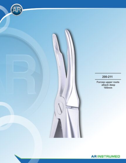 AR INSTRUMED Extracting Forceps for upper roots attack deep 18.5cm stainless steel dental instrument Pakistan polished finish ergonomic non slip handle dental forceps for clinics hospitals and laboratories in Pakistan