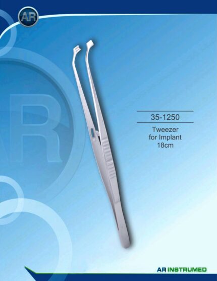 AR INSTRUMED Implant Stainless Steel Tweezer 18 cm Surgical Instrument