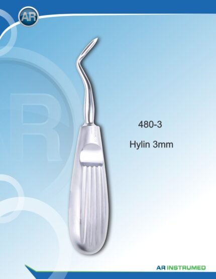 Root Elevators Hylin 3mm Pakistan dental extraction instrument stainless steel Hylin root elevator 3mm tip ergonomic handle professional dental instruments Pakistan dental supplies.