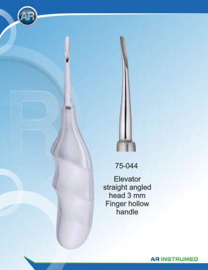 Root Elevators Elevator Straight Angled Head 3mm Finger Hollow Handle Pakistan dental extraction instrument stainless steel root elevator with ergonomic hollow handle for professional dental instruments and dental supplies.
