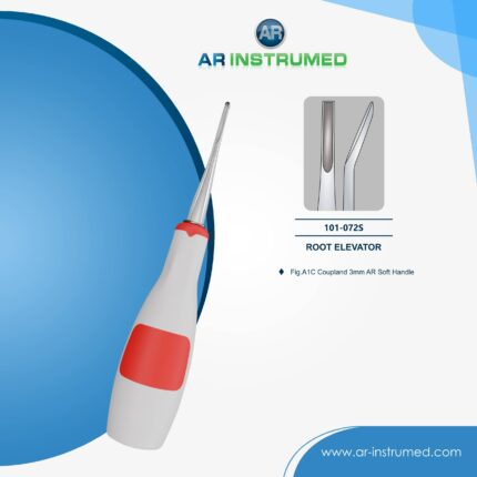 AR INSTRUMED dental coupland elevator 3mm straight bein tip stainless steel dental instrument green silicone handle tooth loosening extraction tool Pakistan dental supplies