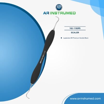 AR INSTRUMED laplander scaler stainless steel black silicone handle dental cleaning instrument plaque calculus removal Pakistan dental supplies