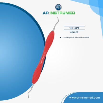 AR INSTRUMED crane kaplan scaler stainless steel red silicone handle dental cleaning instrument plaque calculus removal Pakistan dental supplies