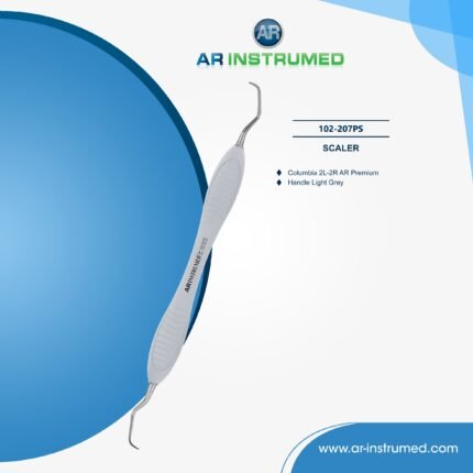 AR INSTRUMED dental columbia scaler 2L 2R stainless steel light grey silicone handle subgingival calculus removal dental cleaning instrument Pakistan dental supplies