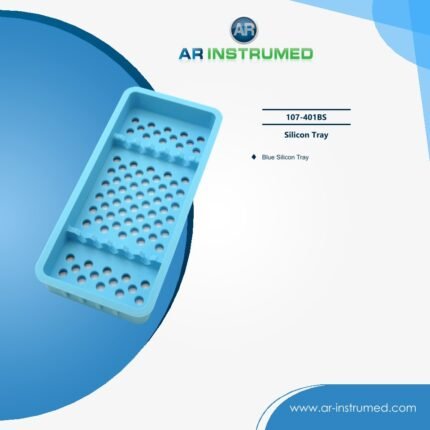 AR INSTRUMED Silicone Tray for 5 Pcs Blue Dental Surgical Instruments Accessory
