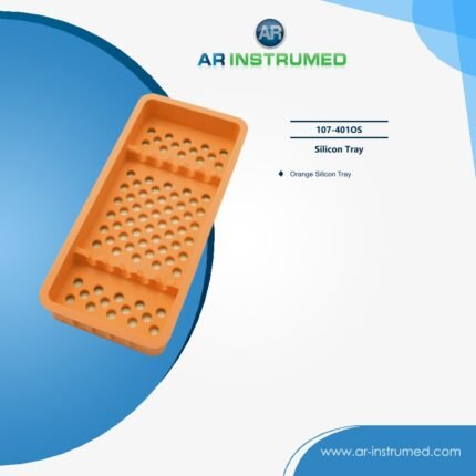 AR INSTRUMED Silicone Tray for 5 Pcs orange Dental Surgical Instruments Accessory