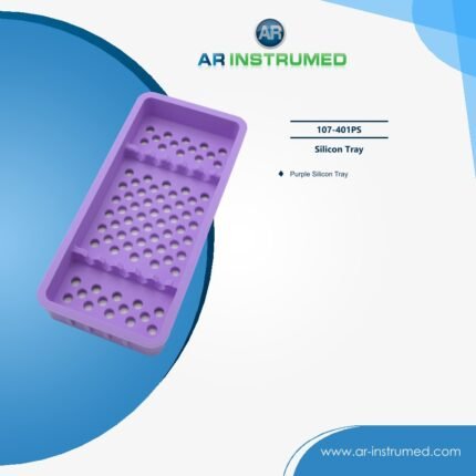 Silicone Tray for 5 Pcs Purple premium medical grade silicone dental instrument Pakistan purple non slip silicone tray holds 5 dental instruments reusable sterilizable accessory for dental clinics hospitals orthodontic practices and laboratories in Pakistan